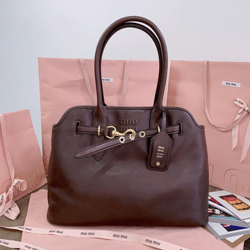 AVENTURE NAPPA BAG 40 IN CHESTNUT LAMBSKIN GOLD HARDWARE House Of Sarah