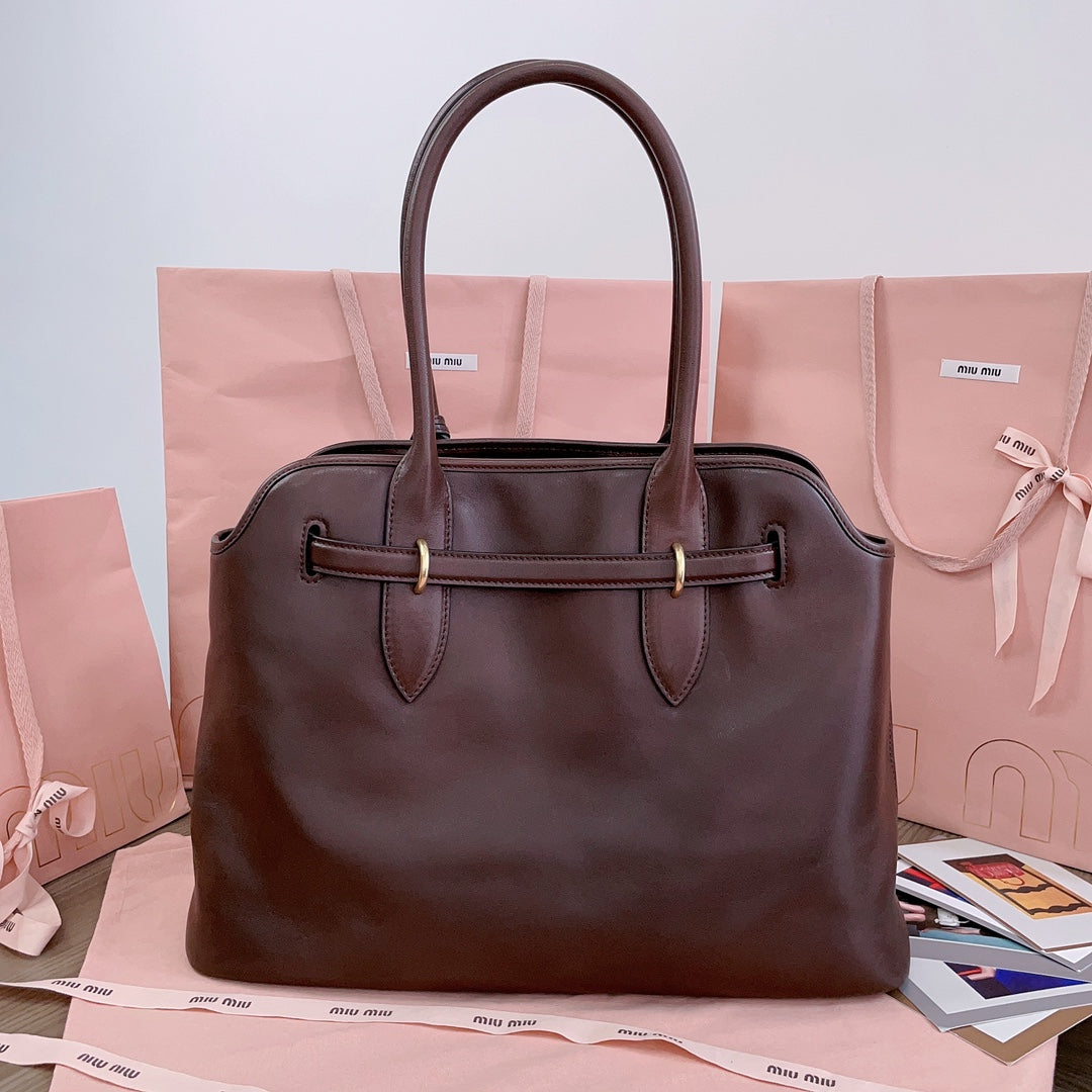 AVENTURE NAPPA BAG 40 IN CHESTNUT LAMBSKIN GOLD HARDWARE House Of Sarah