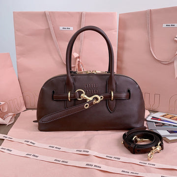 AVENTURE NAPPA BAG 28 IN CHESTNUT LAMBSKIN GOLD HARDWARE House Of Sarah