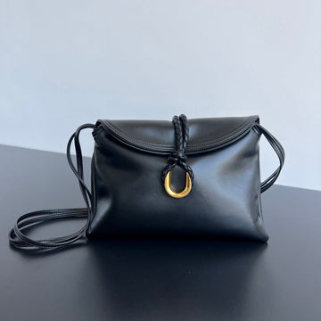 MEDIUM LIBERTA 30 IN BLACK SMOOTH CALFSKIN GOLD HARDWARE by House Of Sarah