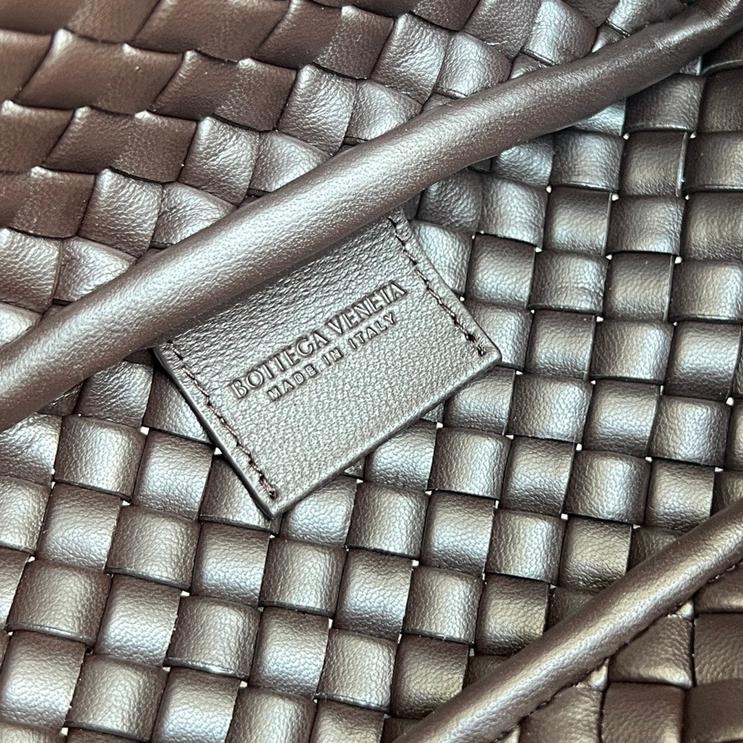 COHouse Of SarahLE TOP HANDLE BAG 23 IN CHOCOLATE LAMBSKIN
