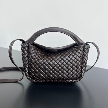 COHouse Of SarahLE TOP HANDLE BAG 23 IN CHOCOLATE LAMBSKIN