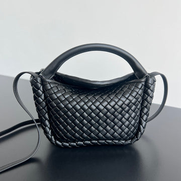 COHouse Of SarahLE TOP HANDLE BAG 23 IN BLACK LAMBSKIN