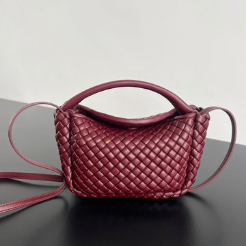 COHouse Of SarahLE TOP HANDLE BAG 23 IN BURGUNDY RED LAMBSKIN by House Of Sarah