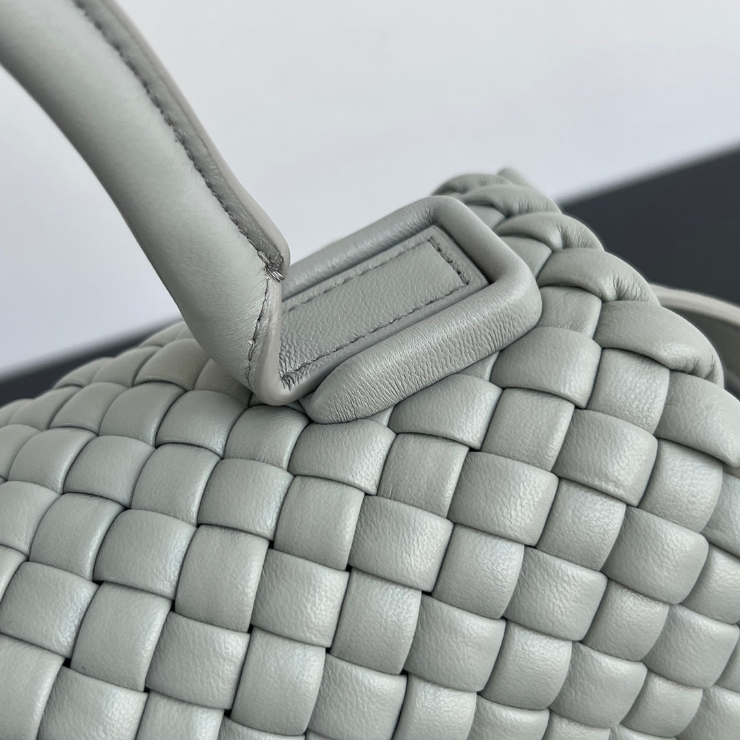 PATTI SHOULDER BAG 26 IN RHINO GRAY LAMBSKIN House Of Sarah