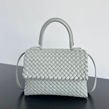 PATTI SHOULDER BAG 26 IN RHINO GRAY LAMBSKIN House Of Sarah