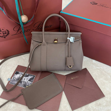 LOOM BAG 25 IN CEDAR BROWN CALFSKIN WITH GOLD HARDWARE House Of Sarah