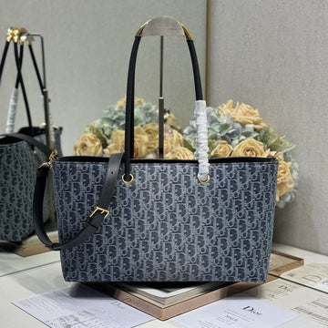 MEDIUM 37 TOUJOURS BAG IN BLUE MONOGRAM DENIM House Of Sarah