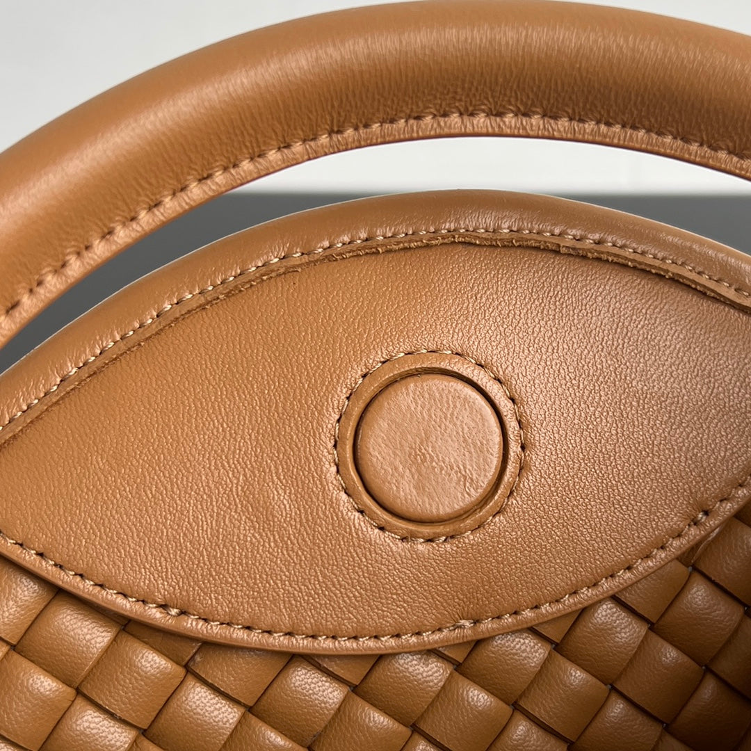 COHouse Of SarahLE TOP HANDLE BAG 23 IN BRONZE BROWN LAMBSKIN House Of Sarah