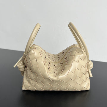 SMALL TOP HANDLE LOOP 19 IN BLOND BEIGE CALFSKIN House Of Sarah