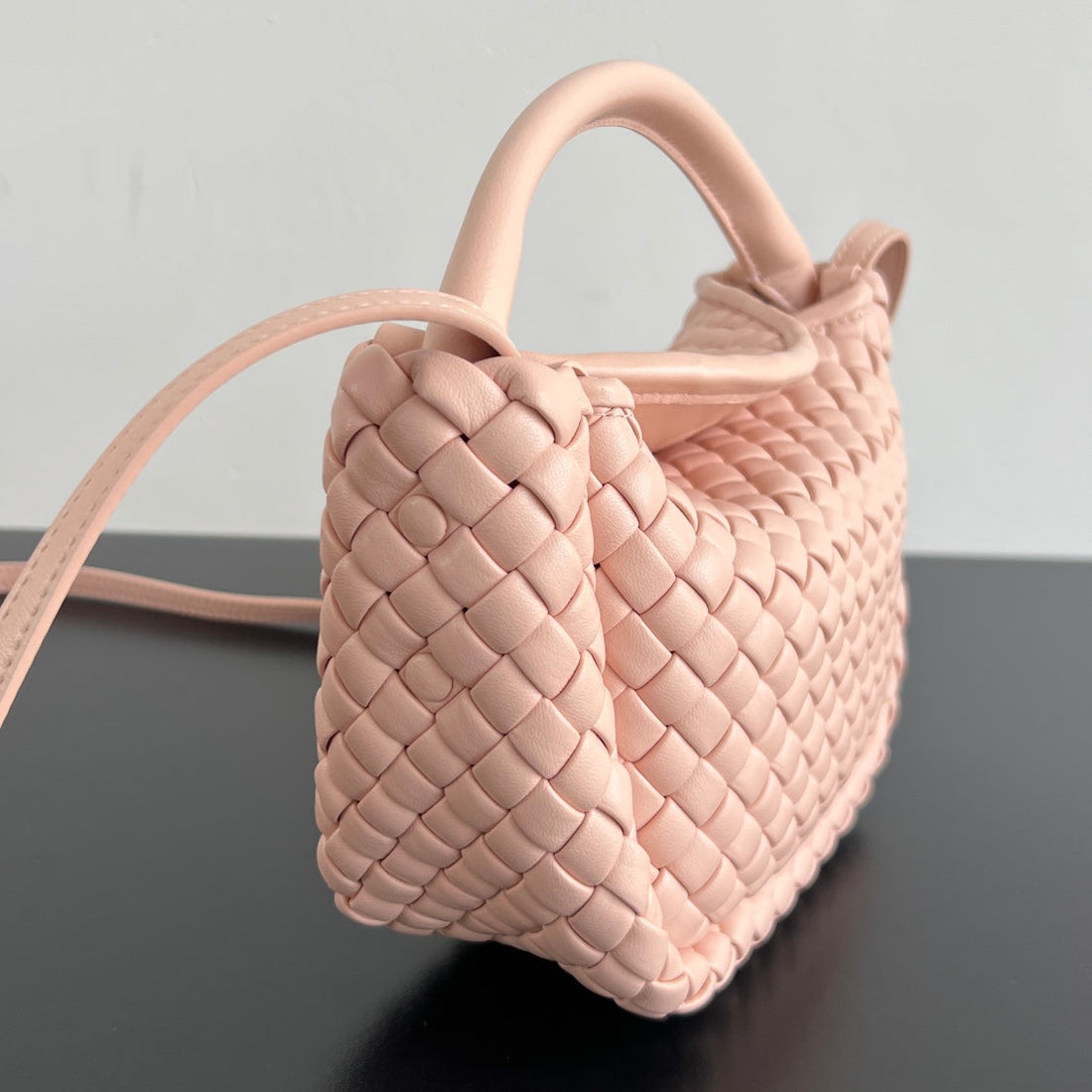 COHouse Of SarahLE TOP HANDLE BAG 23 IN MELON PINK LAMBSKIN