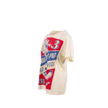 Gucci Size XS ?Whale Three Little Pigs? Print T-shirt White/Multicolour