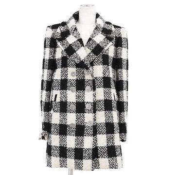 Chanel P54393 Tweed Wool Silk Coat