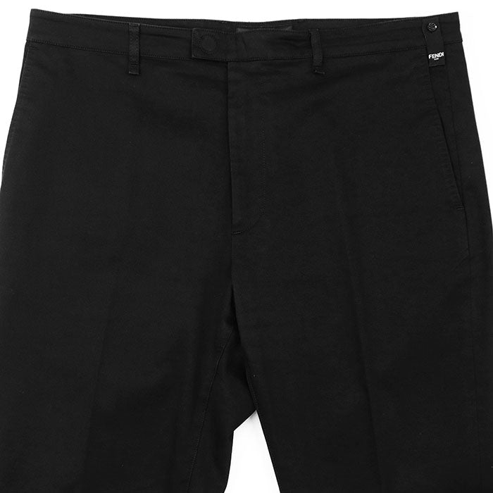 Fendi Embroidered Cotton Twill Tro rs