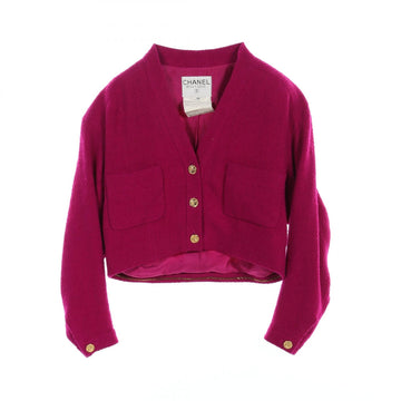 Chanel Wool Collarless Jacket Outerwear