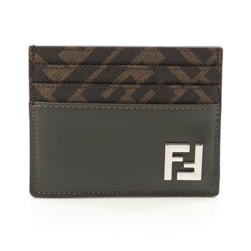 Fendi FF Logo Leather PVC Coated Canvas  Case
