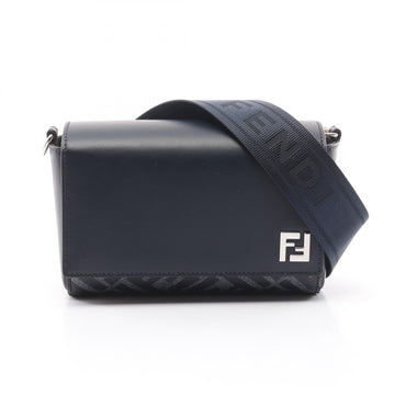 Fendi FF Squared Leather Shoulder Bag