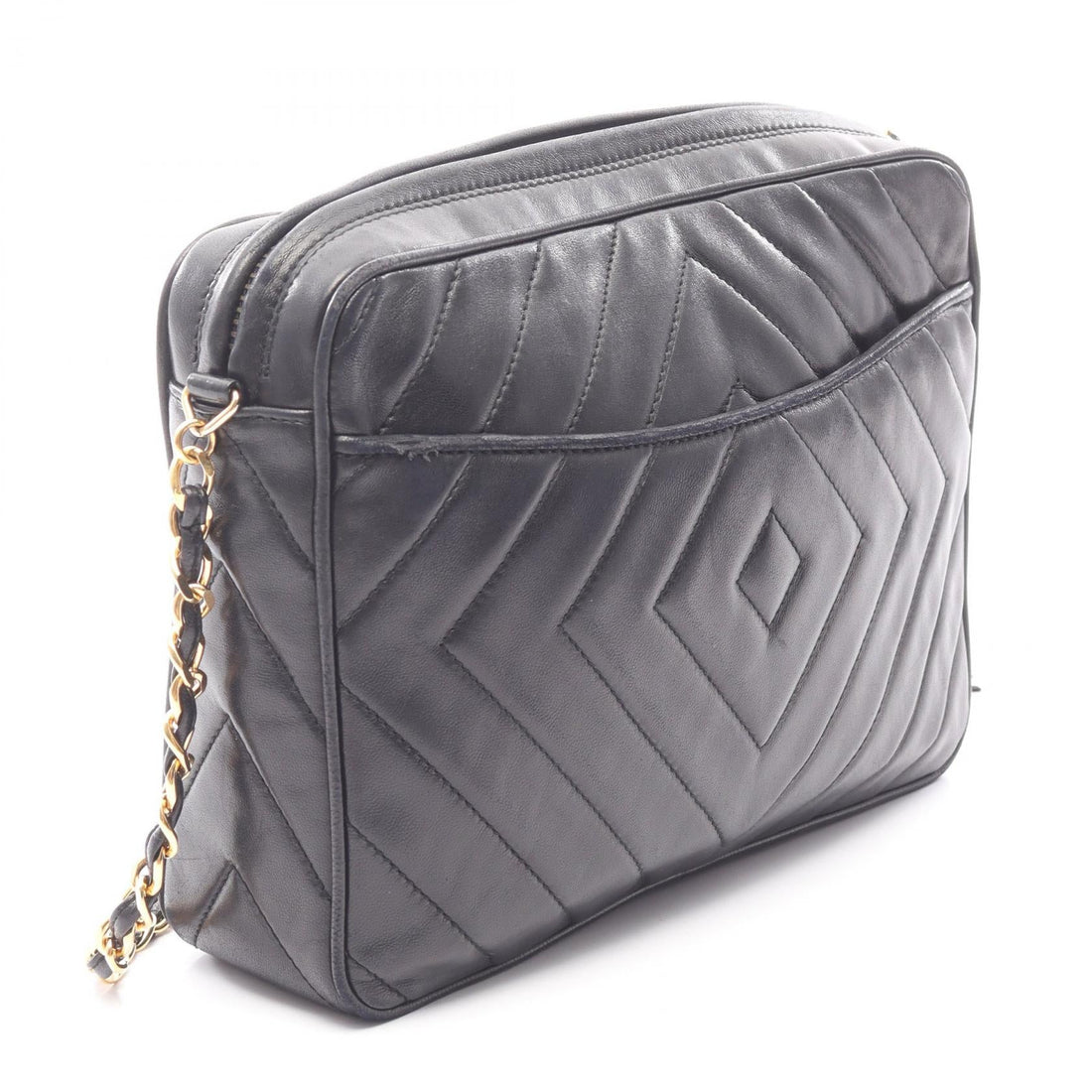 Chanel Coco Mark Diamond Quilting Lambskin Shoulder Bag