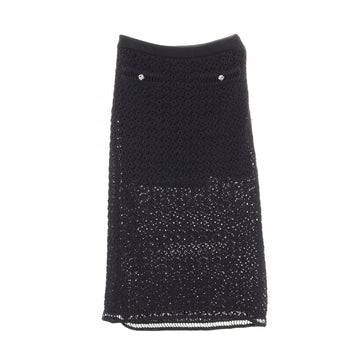 Chanel Camellia Cotton Nylon Skirt
