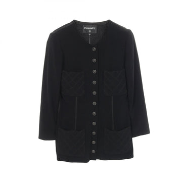 Chanel Coco Mark Button Viscose Collarless Jacket