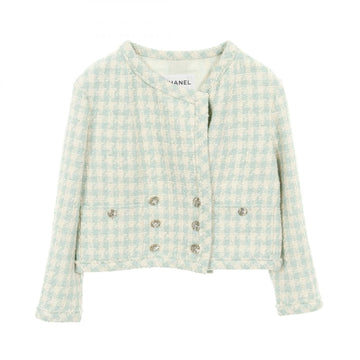 Chanel Coco Mark Bijou Button Tweed Cotton Outerwear