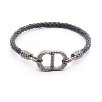 Dior CD Icon Leather Stainless Steel Bracelet