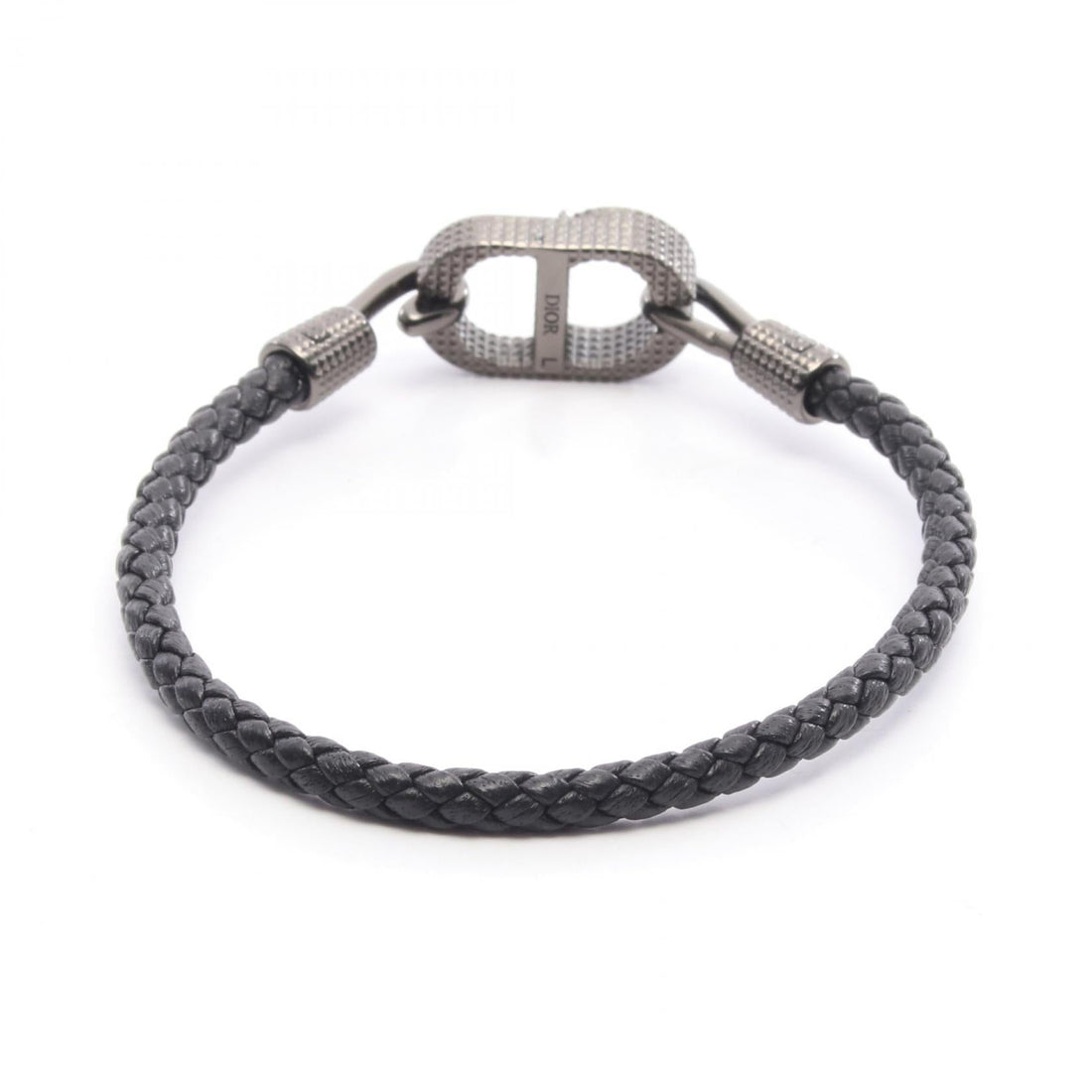 Dior CD Icon Leather Stainless Steel Bracelet