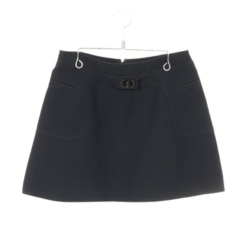 Christian Dior CD Buckle Wool Silk Skirt