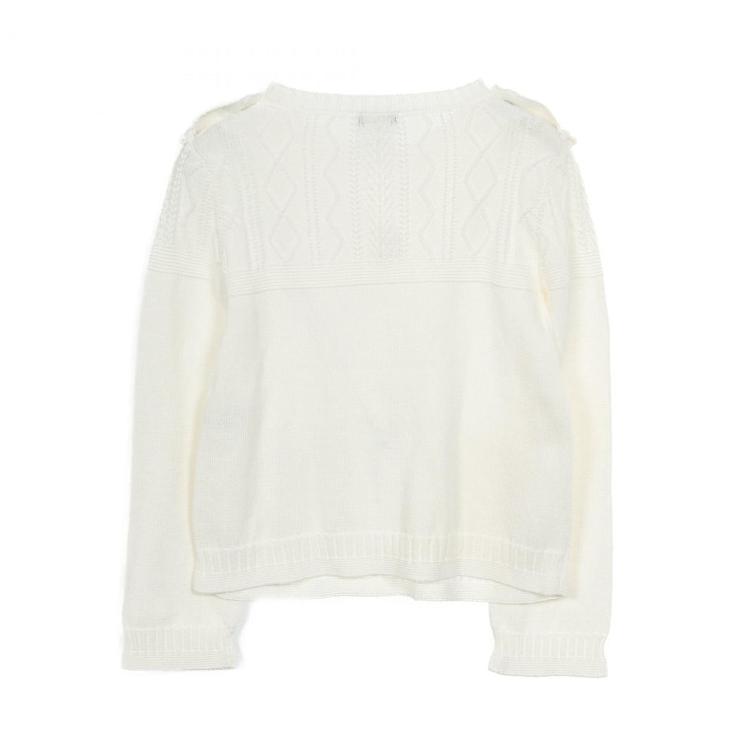 Chanel Coco Mark Button Cotton Knit Top