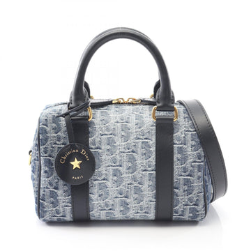 Dior Groove 20 Oblique Jacquard Denim Leather Handbag