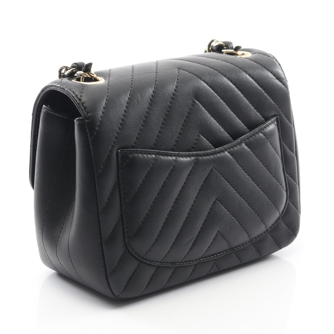 Chanel Chevron V Stitch Lambskin Shoulder Bag