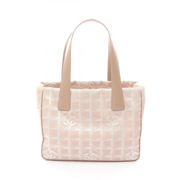 Chanel New Travel Line Leather Nylon Canvas Tote Bag