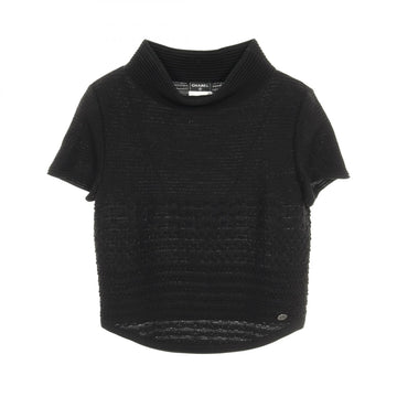 Chanel Coco Mark Button Cotton Rayon Knit Top