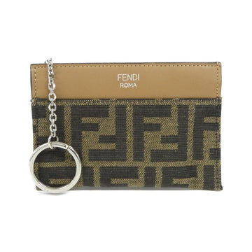 Fendi 7AP074 AFBV Canvas Calf Coin Key Case