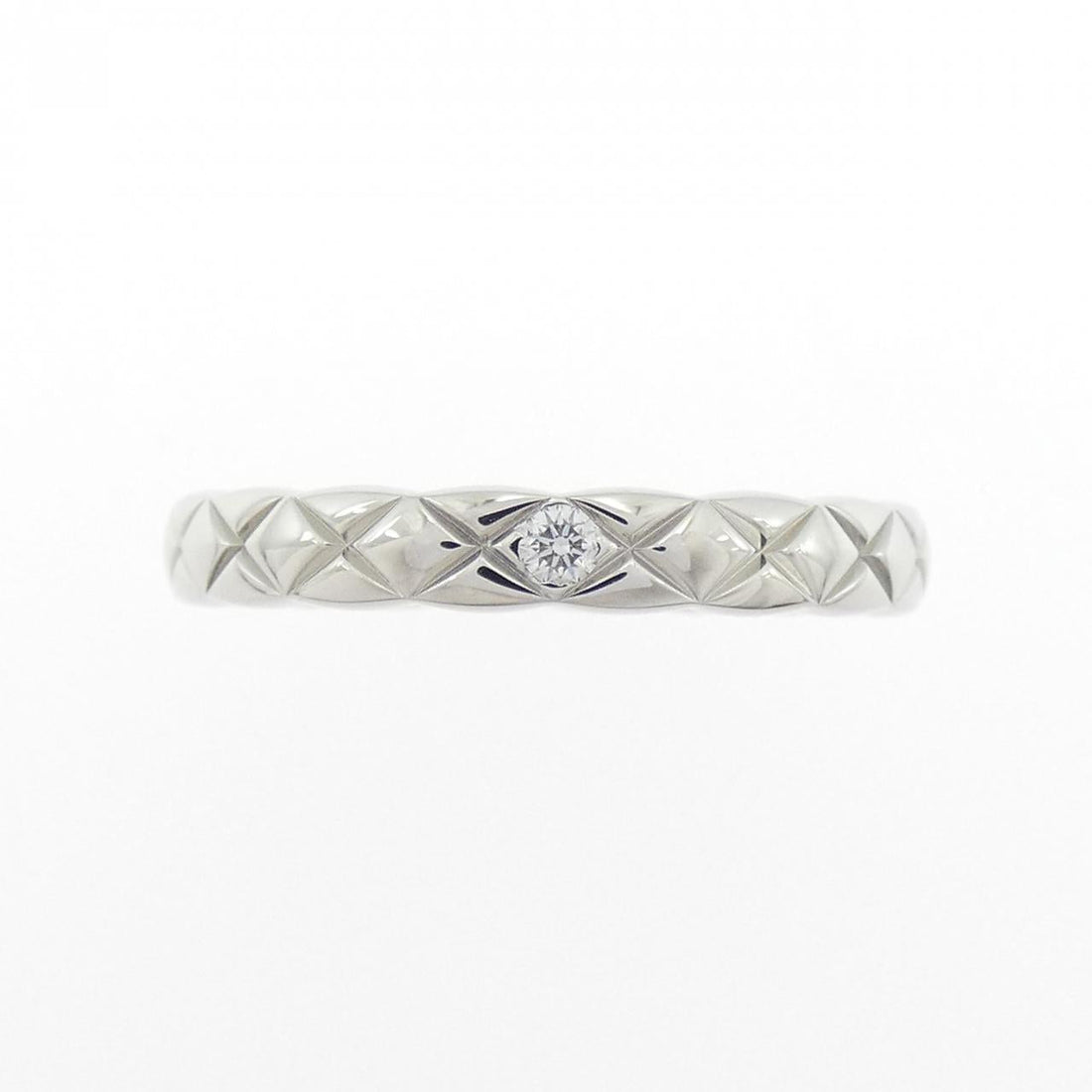 Chanel Coco Crush Platinum Diamond Ring Size 8.5