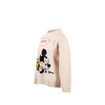 Gucci Size S Disney Limited Edition Mickey Mo  Sweater Wool Light Pink