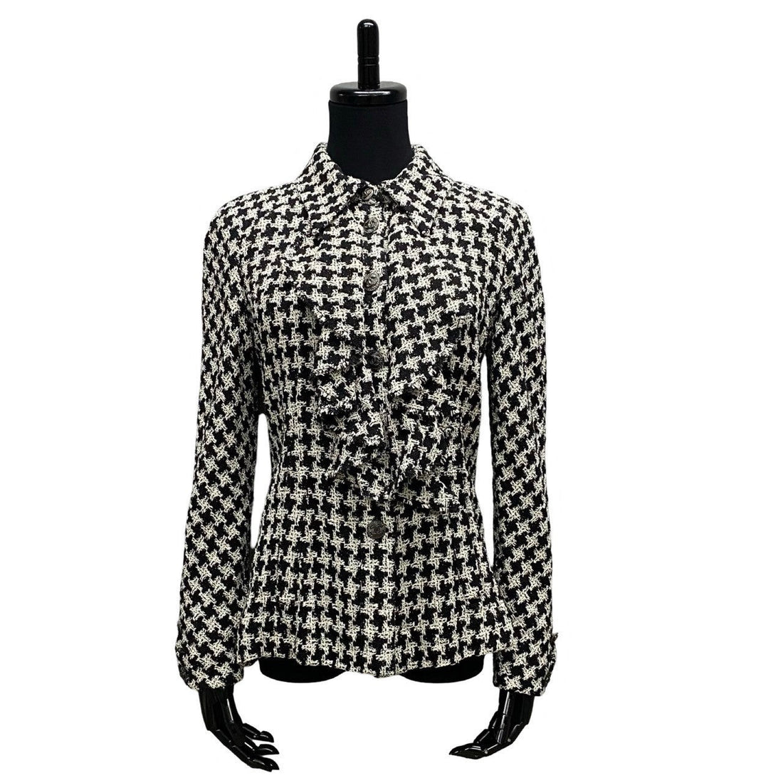 CHANEL tailored jacket silk white 36