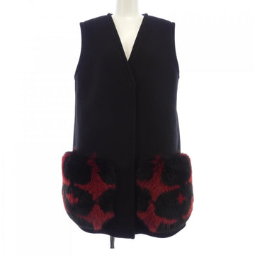 Fendi FF8427 Cashmere Blend Fox Long Vest