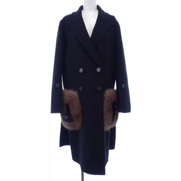 Fendi FF8521 A5G0 Wool Fox Pocket Coat