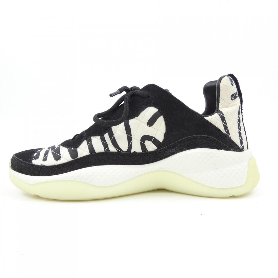 Chanel Graphic Logo Nylon Suede Sneakers