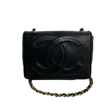 CHANEL Shoulder Bag lambskin black