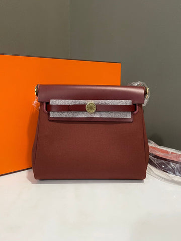 Hermes Herbag Zip Mini 20 Rouge H