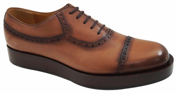 Gucci Mens US 11 Leather Platform Lace-up Oxford Shoes