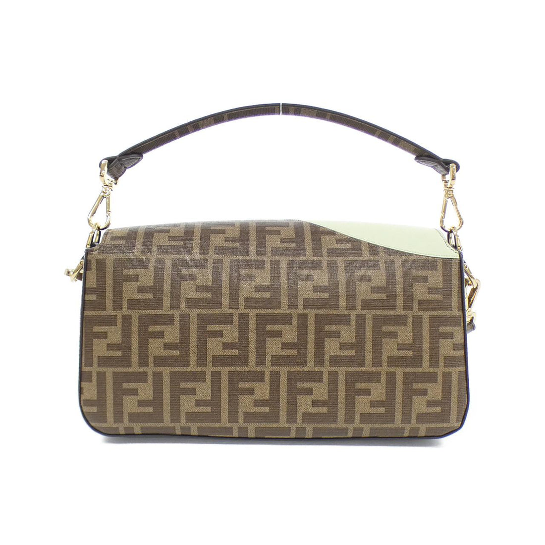 Fendi Baguette Coated Canvas Leather Shoulder Bag