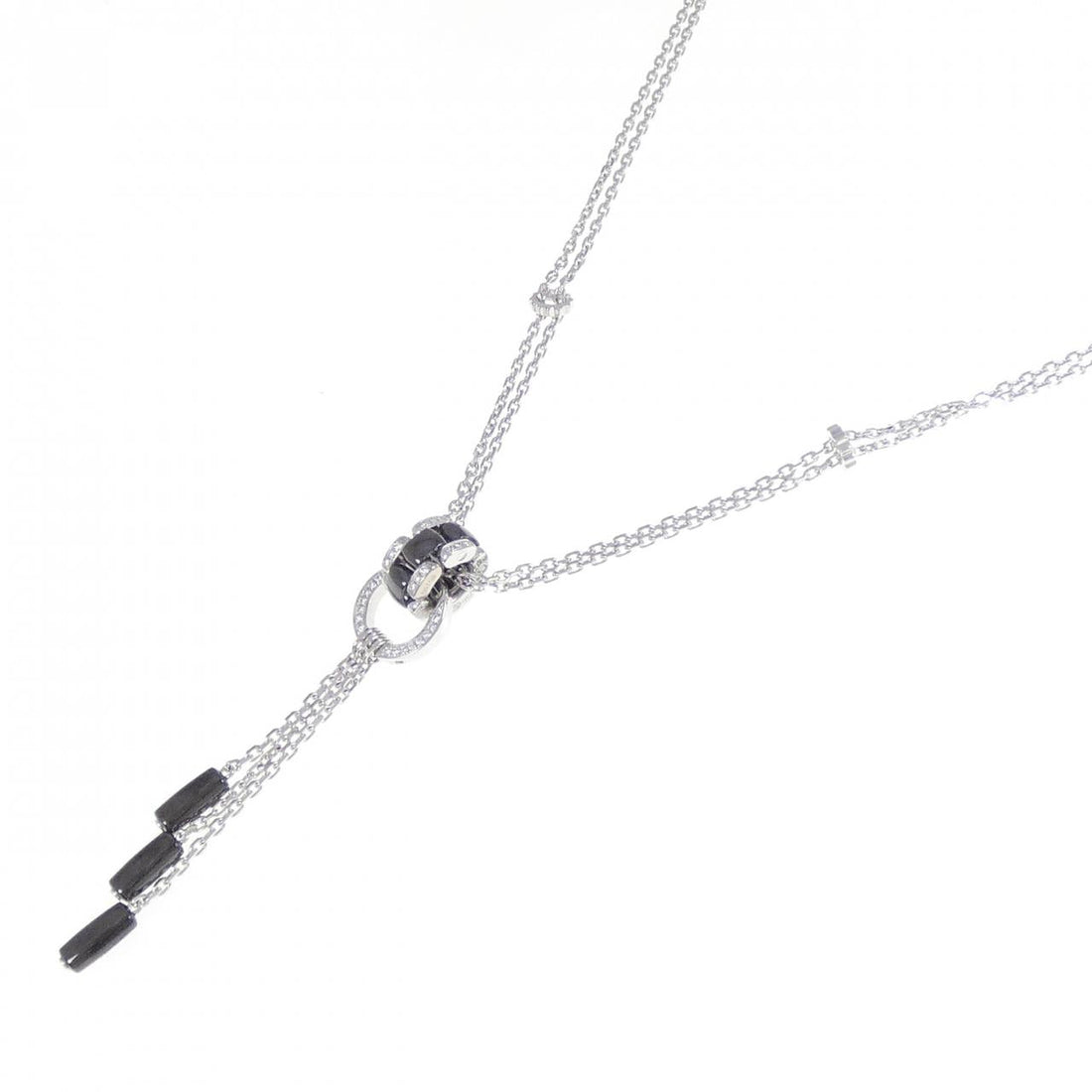 Chanel Ultra Collection 750 White Gold Ceramic Diamond Necklace