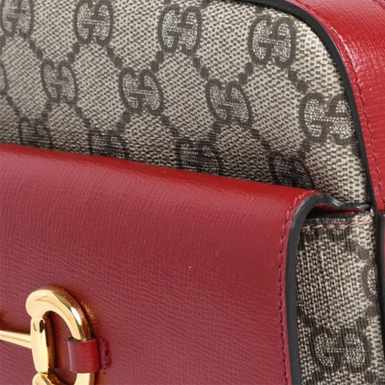 (WMNS) GUCCI Classic Buckle1955 Camera Bag Metallic Chains   Gold Button Shoulder Bag Small Red 645454-92TCG-8561