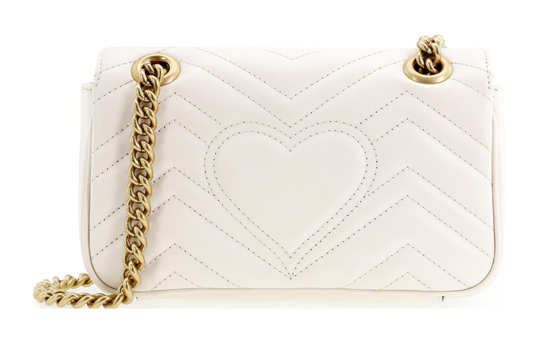 (WMNS) GUCCI GG Marmont Series mini Leather Clutch White 446744-DTDIT-9022