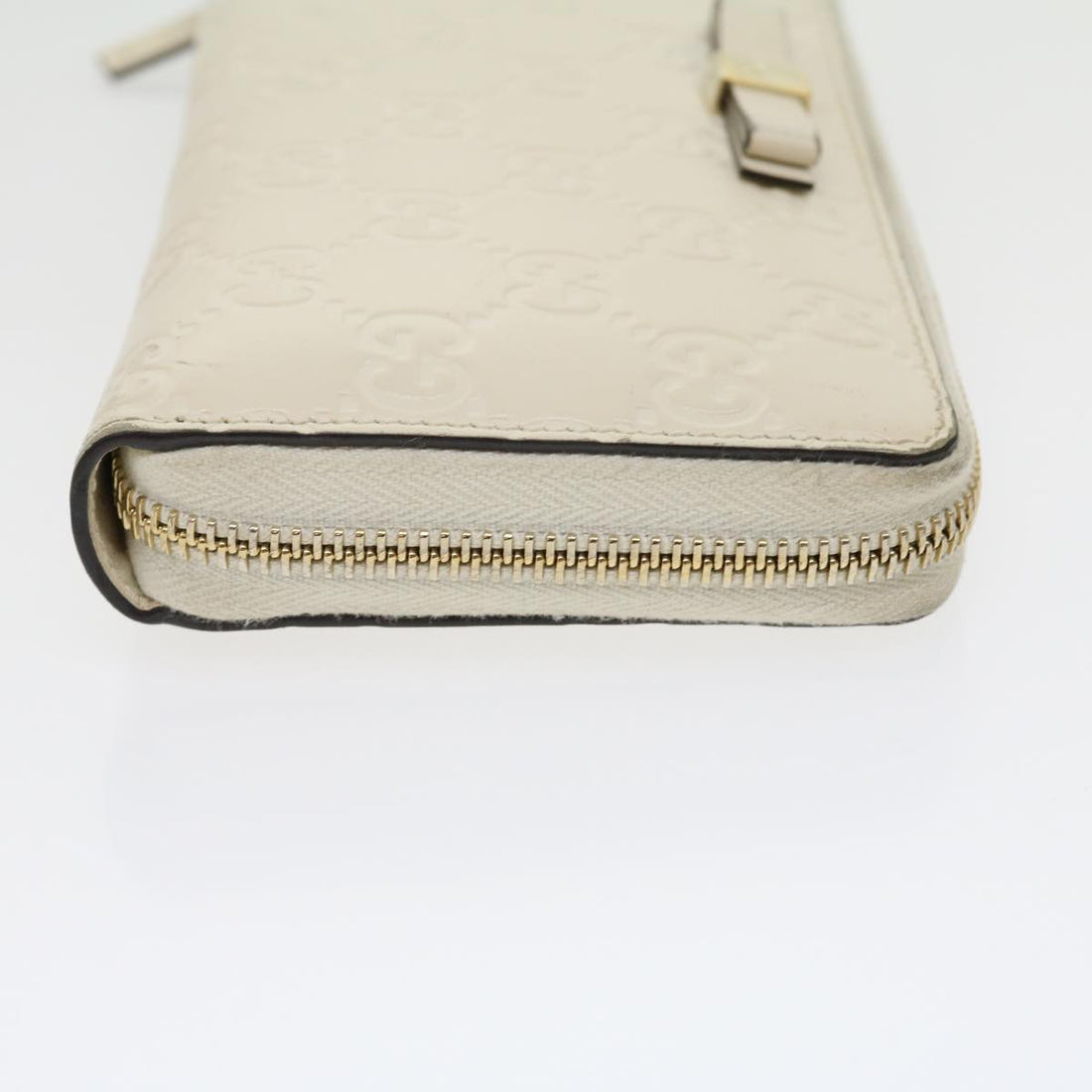 GUCCI GG Canvas ssima Long Wallet White  30393