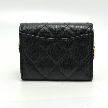 CHANEL Coin case AP0238 Caviar skin black COCO Mark Matelasse CC