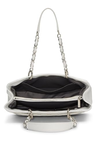 Chanel,  White Quilted Caviar Grand Shopping Tote (GST), White